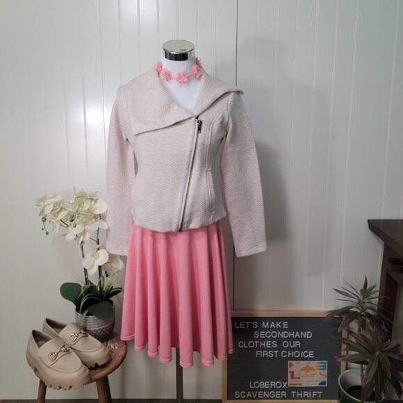 CAbi Ryder Quilted Shawl Vanilla Girl Moto Biker Jacket Asymmetrical Zip Beige - Picture 3 of 12